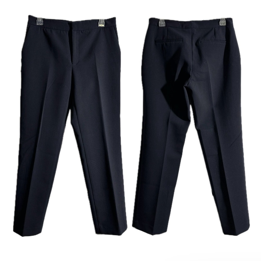 Zara Basic Navy Straight Leg Trousers, US 8/EU 40
